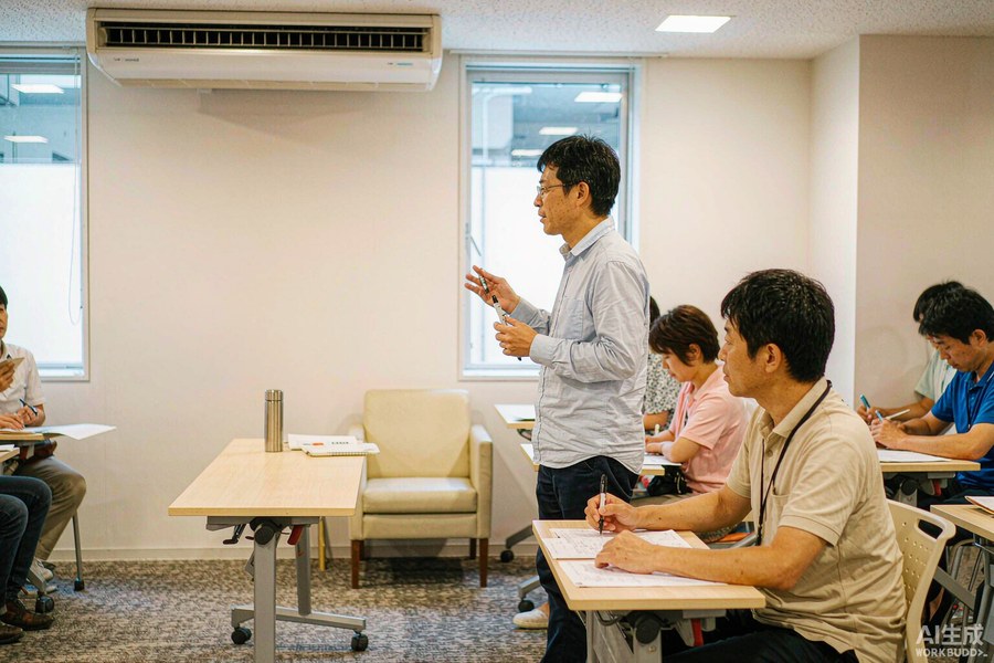蜀黍家教育讲师在课堂白板前讲解知识点